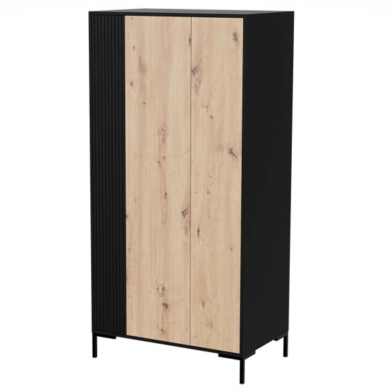 Obrázok pre Cama Šatní skříň MERCI 90 x 55 x 184 cm černá/dub artisan
