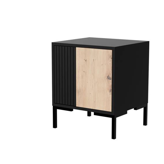 Obrázok pre Cama Noční stolek 2ks MERCI 44x40x52,5 černý/dub artisan