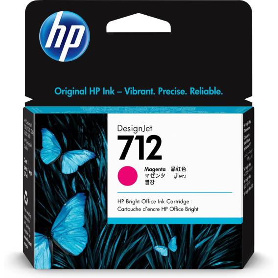 Obrázok pre HP Purpurová inkoustová kazeta 712 DesignJet, 29 ml