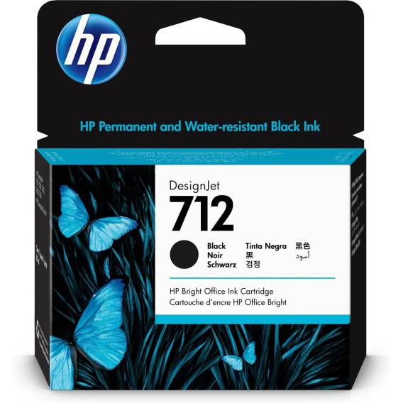 Obrázok pre HP Černá inkoustová kazeta 712 DesignJet, 80 ml