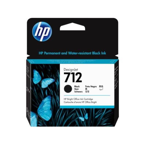 Obrázok pre HP Černá inkoustová kazeta 712 DesignJet, 80 ml
