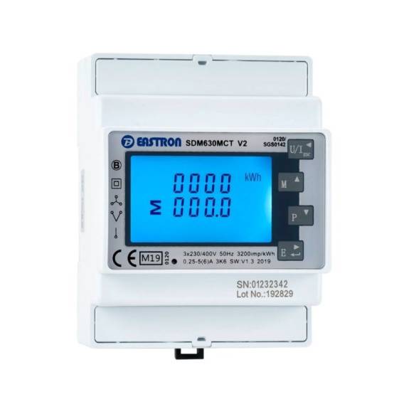 Obrázok pre Solplanet Accessories // 3 Phase Energy Meter for Solplanet Inverters / Eastron SDM630-MCT / Semi-Indirect Measurement Using Current Transformers (Not Included) / 2 Years Warranty