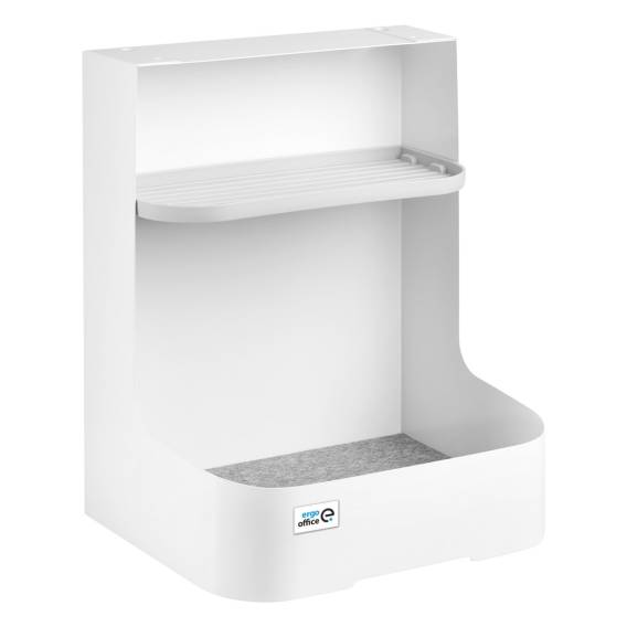 Obrázok pre Ergo Office Under-Desk Storage Box / Organizer with Accessories Shelf, White, Max. 5kg, ER-442