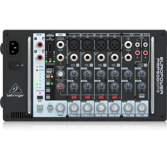 Obrázok pre Behringer PMP500MP3 audio mixér 8 kanály/kanálů Černá