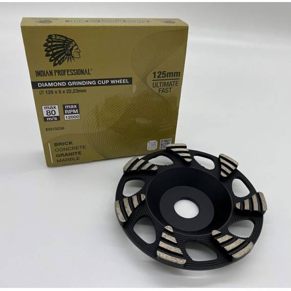 Obrázok pre TARCZA DIAMENTOWA DO SZLIFOWANIA BETONU 125mm ULTIMATE FAST INDIAN PROFESSIONAL