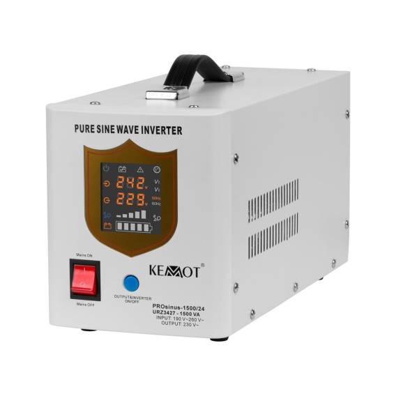 Obrázok pre Uninterruptible power supply KEMOT PROsinus-1500/24 converter with pure sine wave and charging function 24V 230V 1500VA/1050W