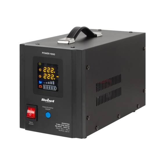 Obrázok pre Rebel POWER-1000 Uninterruptible Power Supply - converter with pure sine wave and charging function 12V 230V 1000VA/700W