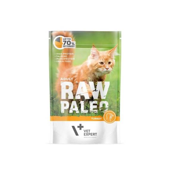 Obrázok pre VETEXPERT Raw Paleo Adult Cat Turkey Mono - mokré krmivo pro kočky - 100 g