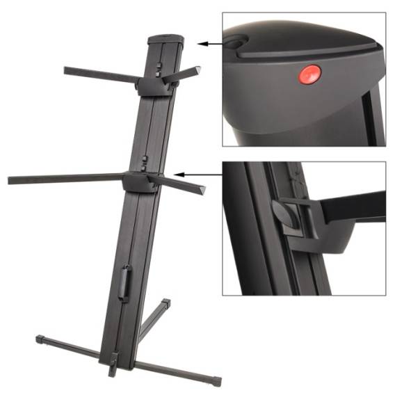 Obrázok pre V-TONE DELUXE K2 Keyboard Stand Double Adjustable