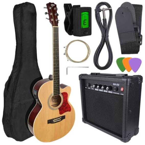 Obrázok pre V-TONE EAG SET NT - sada (elektroakustická kytara 4/4, natural + zesilovač)