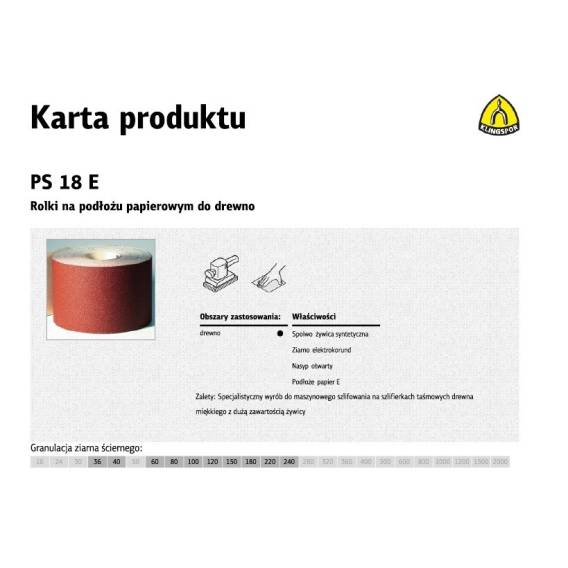 Obrázok pre KLINGSPOR ROLLS WITH PAPER BACKING PS18E 150mm gr. 80 (50mb)