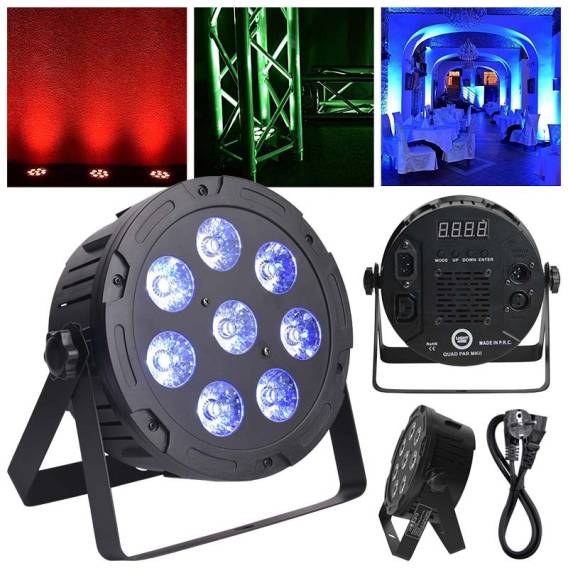 Obrázok pre LIGHT4ME QUAD PAR 8x10W MKII RGBW LED slim flat