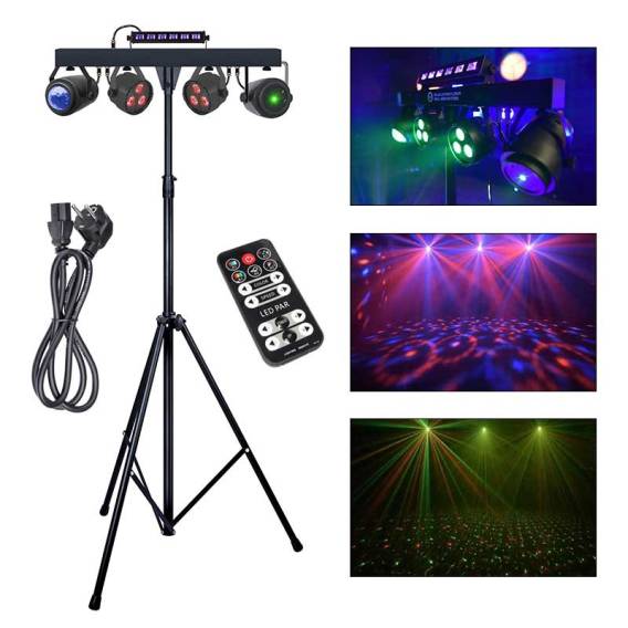 Obrázok pre LIGHT4ME LED BEAM PAR FLOWER BALL LASER UV STROBE