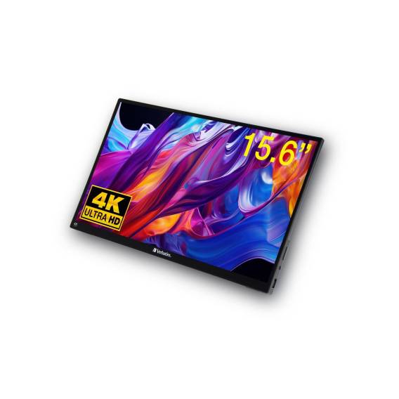 Obrázok pre Verbatim 32238 počítačový monitor 39,6 cm (15.6") 3840 x 2160 px 4K Ultra HD LCD Dotyková obrazovka Černá