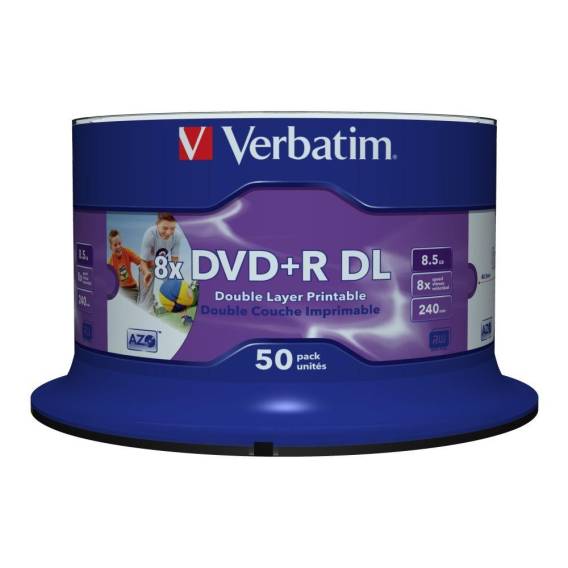 Obrázok pre Verbatim 43703 prázdné DVD 8,5 GB DVD-R 50 kusů