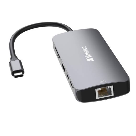 Obrázok pre Verbatim CMH-09 USB typu C 10000 Mbit/s Stříbrná
