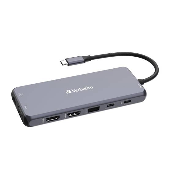 Obrázok pre Verbatim 16105448 rozbočovač rozhraní USB typu C Šedá
