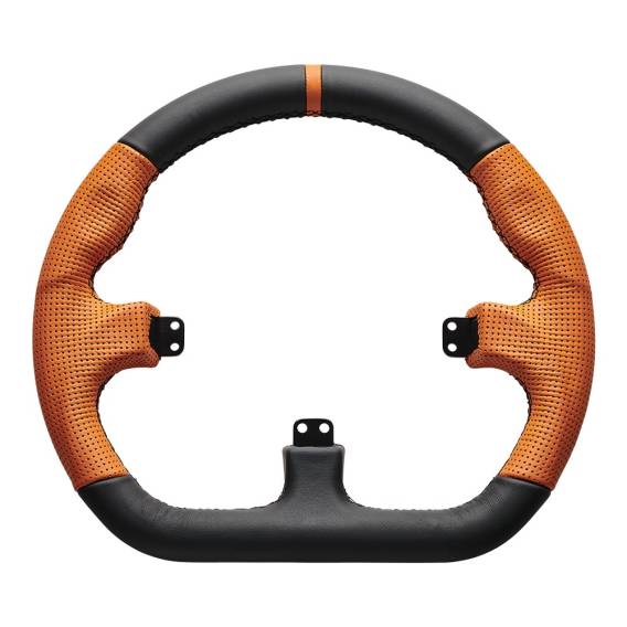 Obrázok pre Asetek Closed D Orange Leather Rim Závodní volant