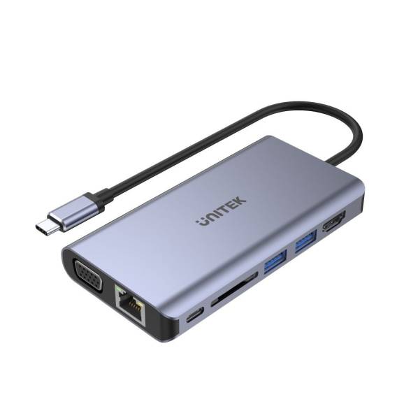 Obrázok pre UNITEK uHUB O8+ Kabel USB 3.2 Gen 1 (3.1 Gen 1) Type-C Šedá