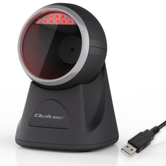 Obrázok pre Qoltec 50879 Stacionární čtečka čárových kódů a čtečka QR kódů | 1D 2D | USB