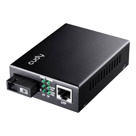Obrázok pre Cudy MC100GSB-40B konvertor síťové kabeláže 1000 Mbit/s Vícevidové, Jednovidové Černá