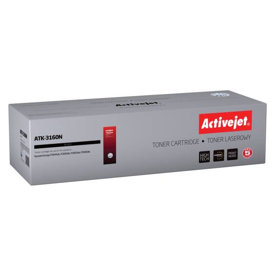 Obrázok pre Activejet Tonerová kazeta ATK-3160N (náhradní kazeta Kyocera TK-3160; Supreme; 12500 stran; černá)