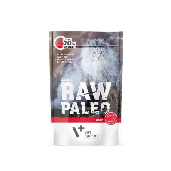 Obrázok pre VETEXPERT Raw Paleo Adult Cat Beef Mono - mokré krmivo pro kočky - 100 g