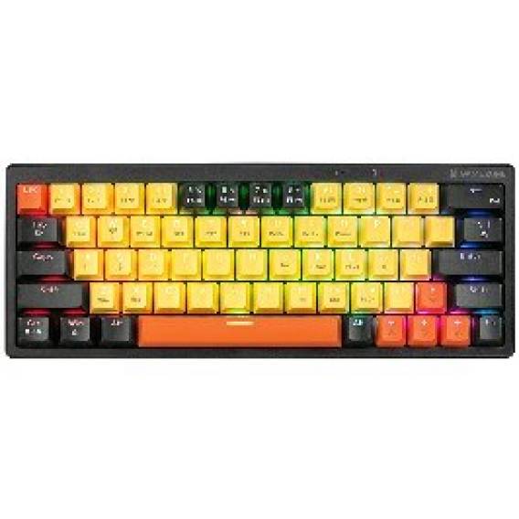 Obrázok pre Tracer EVO2 klávesnice Hraní USB + RF Wireless + Bluetooth QWERTY Anglický Černá, Oranžová, Žlutá