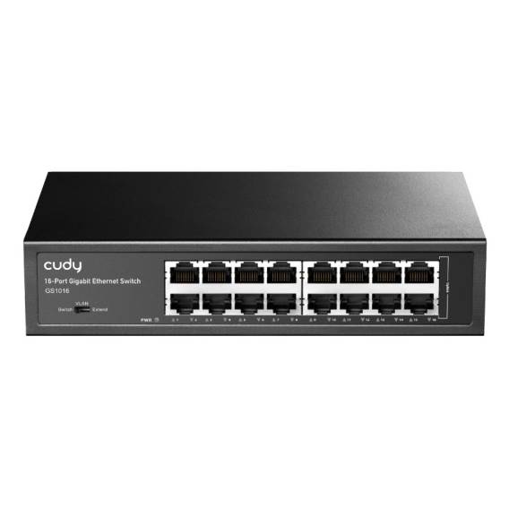 Obrázok pre Cudy GS1016 síťový přepínač Nespravované Gigabit Ethernet (10/100/1000) Černá