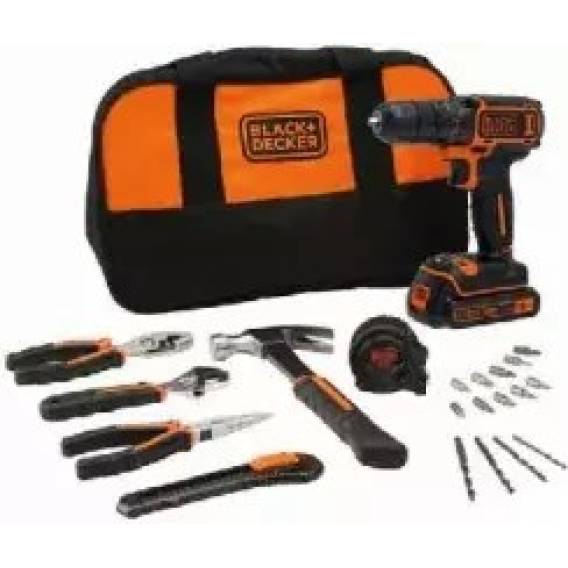 Obrázok pre Black & Decker BDCDC18HTSA-QW vrtačka Klíč Černá, Oranžová