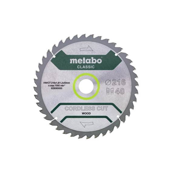 Obrázok pre METABO CIRCULAR SAW BLADE HW/CT 216x30x40Z