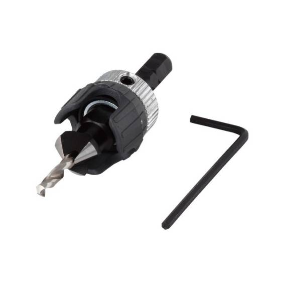 Obrázok pre Wolfcraft 2544000 - Předvrták se záhlubníkem a omezovačem hloubky vrtání 3.2-12mm