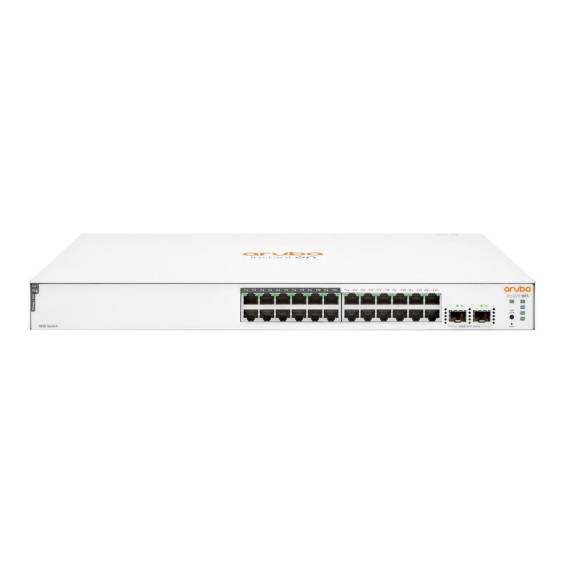 Obrázok pre HPE Aruba Networking Networking Instant On Switch 24p Gigabit CL4 PoE 2p SFP 195W 1830 Řízený L2 Gigabit Ethernet (10/100/1000) Podpora napájení po Ethernetu (PoE) 1U