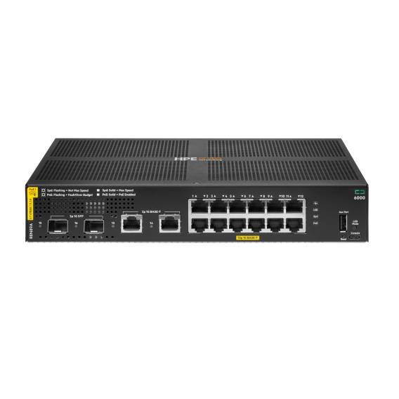 Obrázok pre HPE Aruba Networking CX 6000 12G Class4 PoE 2G/2SFP 139W Switch Řízený L3 Gigabit Ethernet (10/100/1000) Podpora napájení po Ethernetu (PoE) 1U