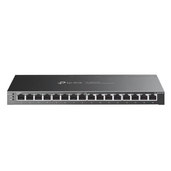 Obrázok pre TP-Link Omada SG2016P síťový přepínač Řízený L2/L2+ Gigabit Ethernet (10/100/1000) Podpora napájení po Ethernetu (PoE) Černá