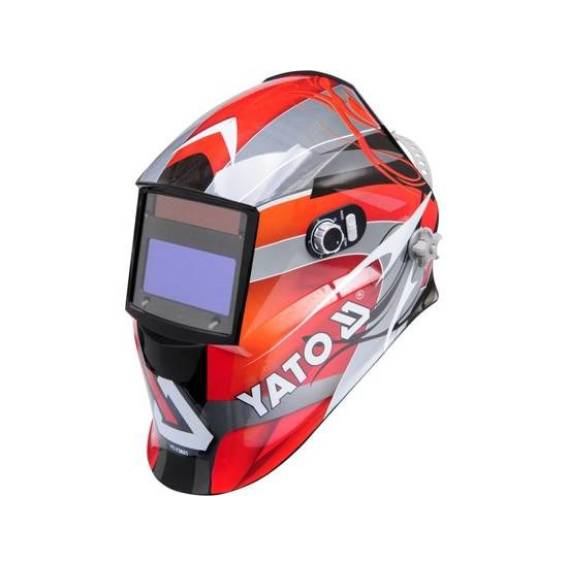 Obrázok pre Yato YT-73921 svářečská maska/přilba Welding helmet with auto-darkening filter Černá, Červená, Stříbrná