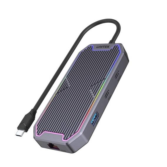 Obrázok pre UNITEK uHUB S7+ Kabel USB 3.2 Gen 2 (3.1 Gen 2) Type-C Šedá