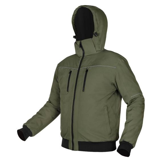 Obrázok pre Insulated jacket with hood OUTDOOR, green, size XXL