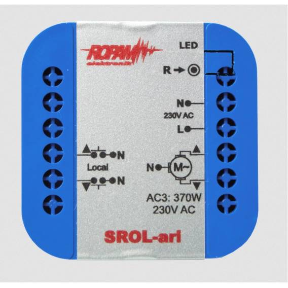 Obrázok pre ROPAM SROL-ari wireless, 230VAC roller shutter controller, amerometer, roller shutter status in the application and touch panel (-IP-64).