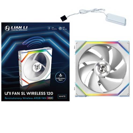 Obrázok pre Lian Li UNI FAN SL Wireless 120 Počítačová skříň Ventilátor 12 cm Bílá 1 kusů