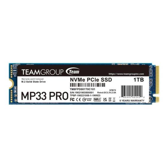 Obrázok pre Team Group MP33 PRO 1 TB M.2 PCI Express 3.0 NVMe 3D NAND