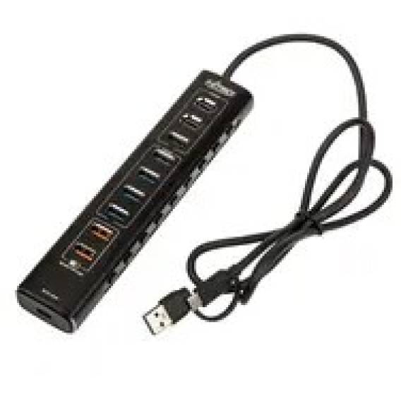 Obrázok pre Nitro Concepts UH1, 10-Port Hybrid USB Hub, USB 3.2
