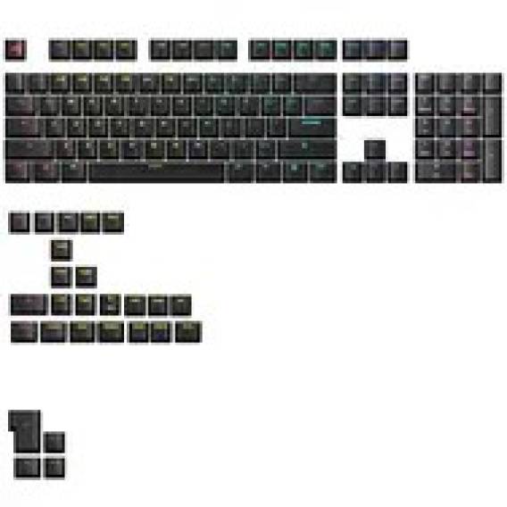 Obrázok pre Glorious GPBT Backlit Keycaps, ANSI Layout (US), PBT, Dye-Sub - Black