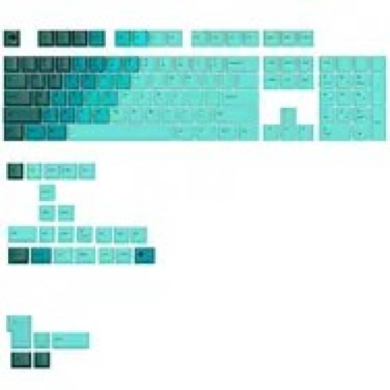 Obrázok pre Glorious GPBT Gradient Keycaps, ANSI Layout (US), PBT, Dye-Sub - RainforestGlorious GPBT Gradient Keycaps - Rainforest - US - Retail