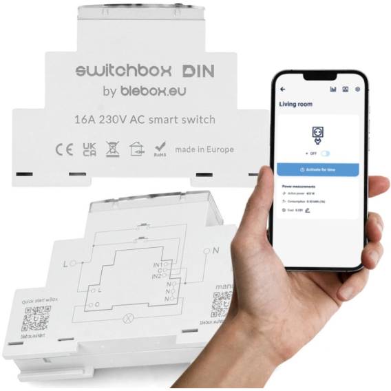 Obrázok pre Switchbox relay module din Blebox