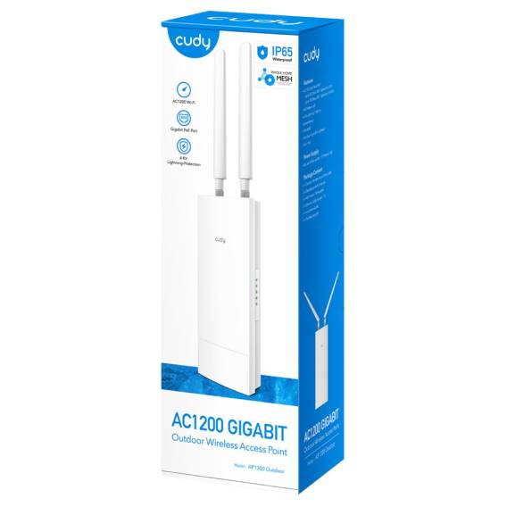 Obrázok pre Cudy AP1300 Outdoor 867 Mbit/s Bílá Podpora napájení po Ethernetu (PoE)