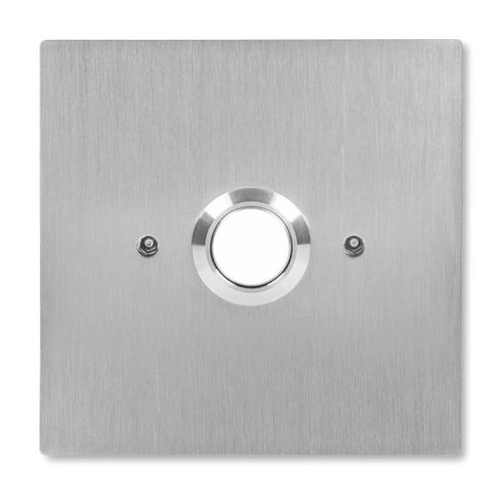 Obrázok pre ACO INS-OB-60 NO Button for Output, Illuminated, Flush-mounted, Stainless Steel, for O60 Electrical Box