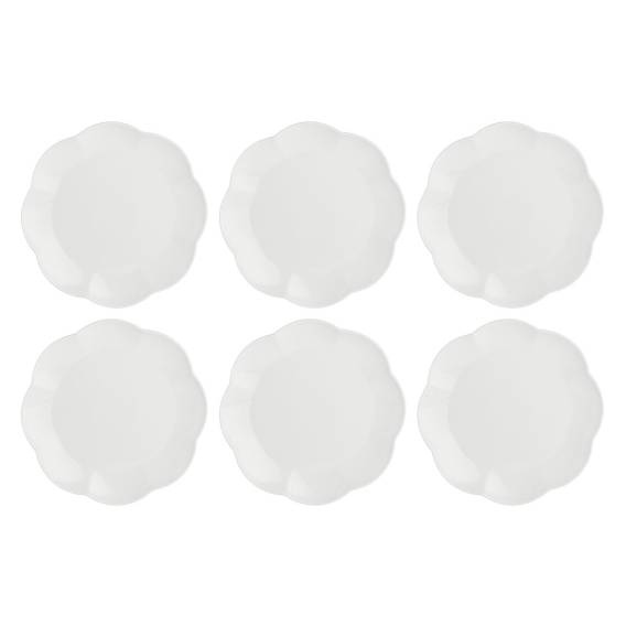 Obrázok pre Set of 6 Villadeifiori dinner plates - White, 26 cm
