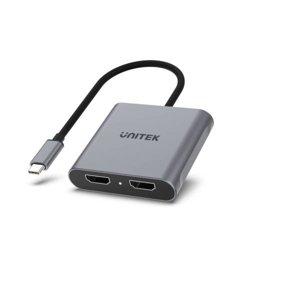 Obrázok pre UNITEK V1404B adaptér k video kabelům 0,15 m USB typu C 2 x HDMI Šedá