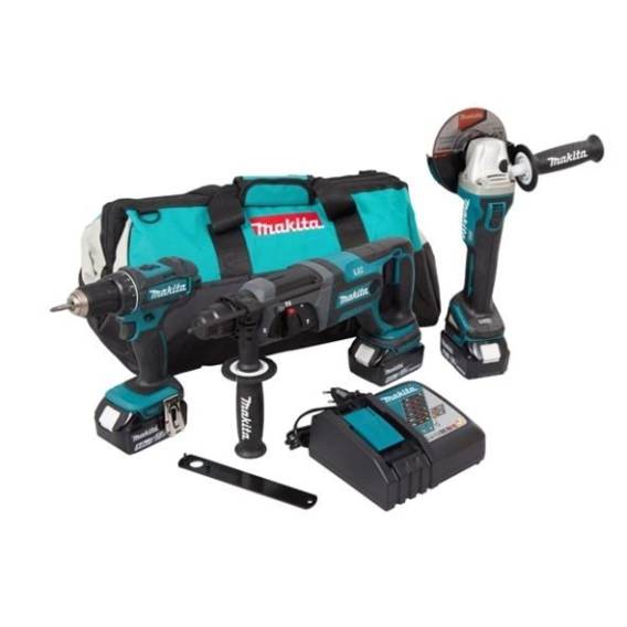 Obrázok pre MAKITA. ZES. COMBO 18V DLX3078TX1 DDF482+DGA504+DHR241 3x5.0 BAG